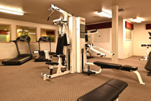 Fitness Center, cardio machines, weightlifting machines